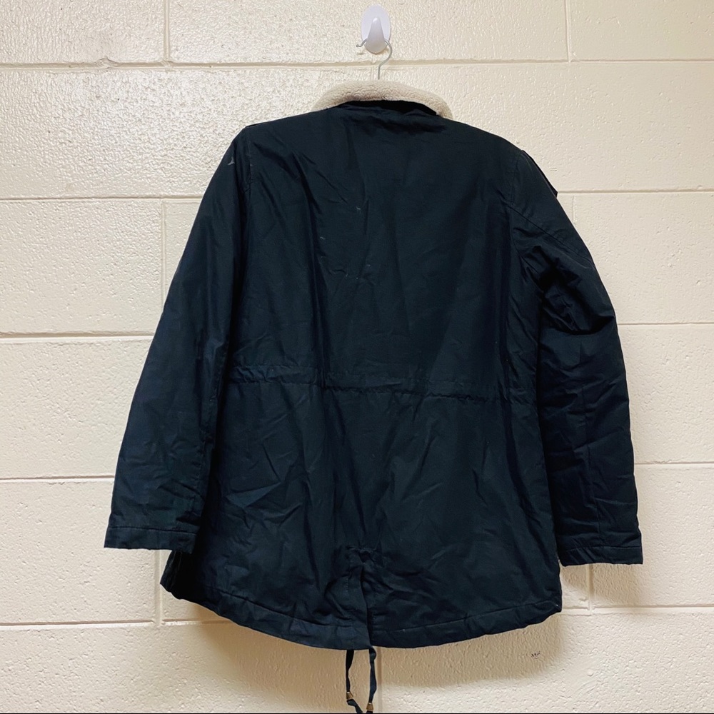Madden Girl Utility Jacket Sherpa Lined Collar - Picture 3 of 8
